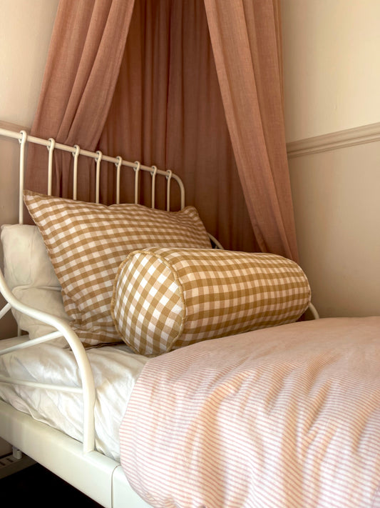 Cojín Bolster Vichy Miel