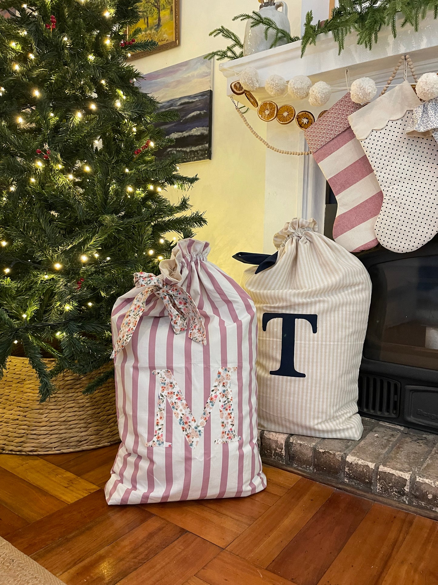 Bolsa para regalos personalizada Rayas amarilla