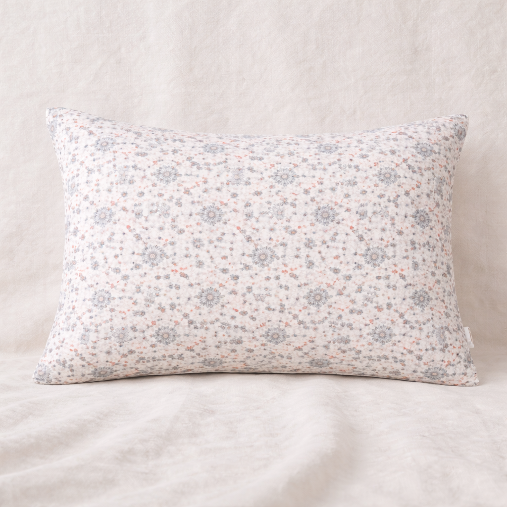 Almohadón Floral Azul Estampado