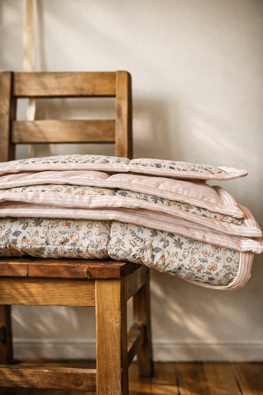 Quilt Floral Tonos Rosa