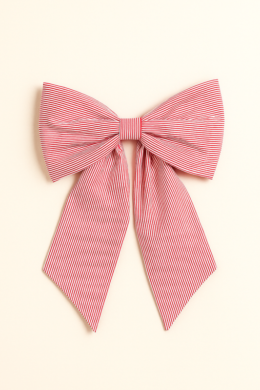Bow Rayas Rojo - Grande