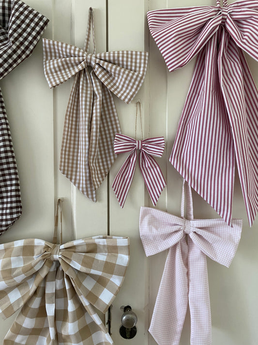 Bow Vichy Beige - Mediano