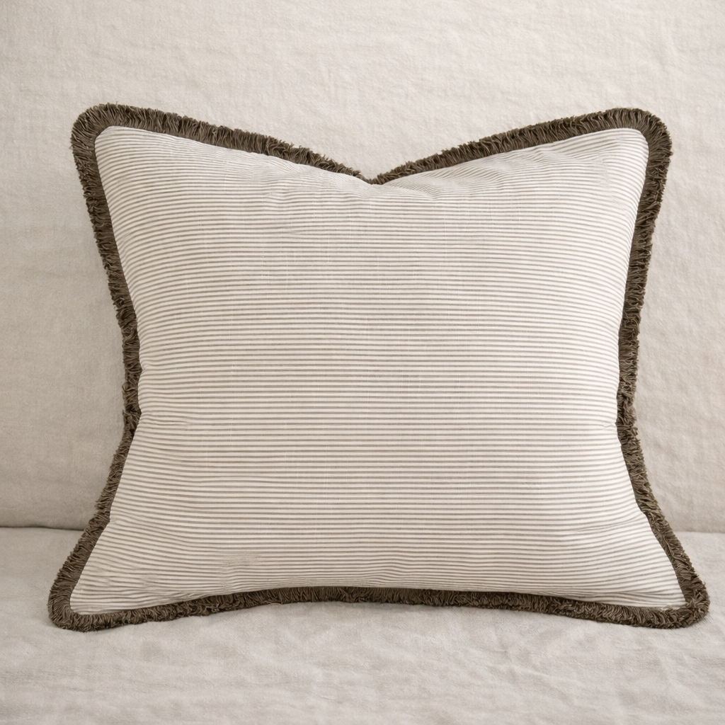 Cojín deflecado de lino