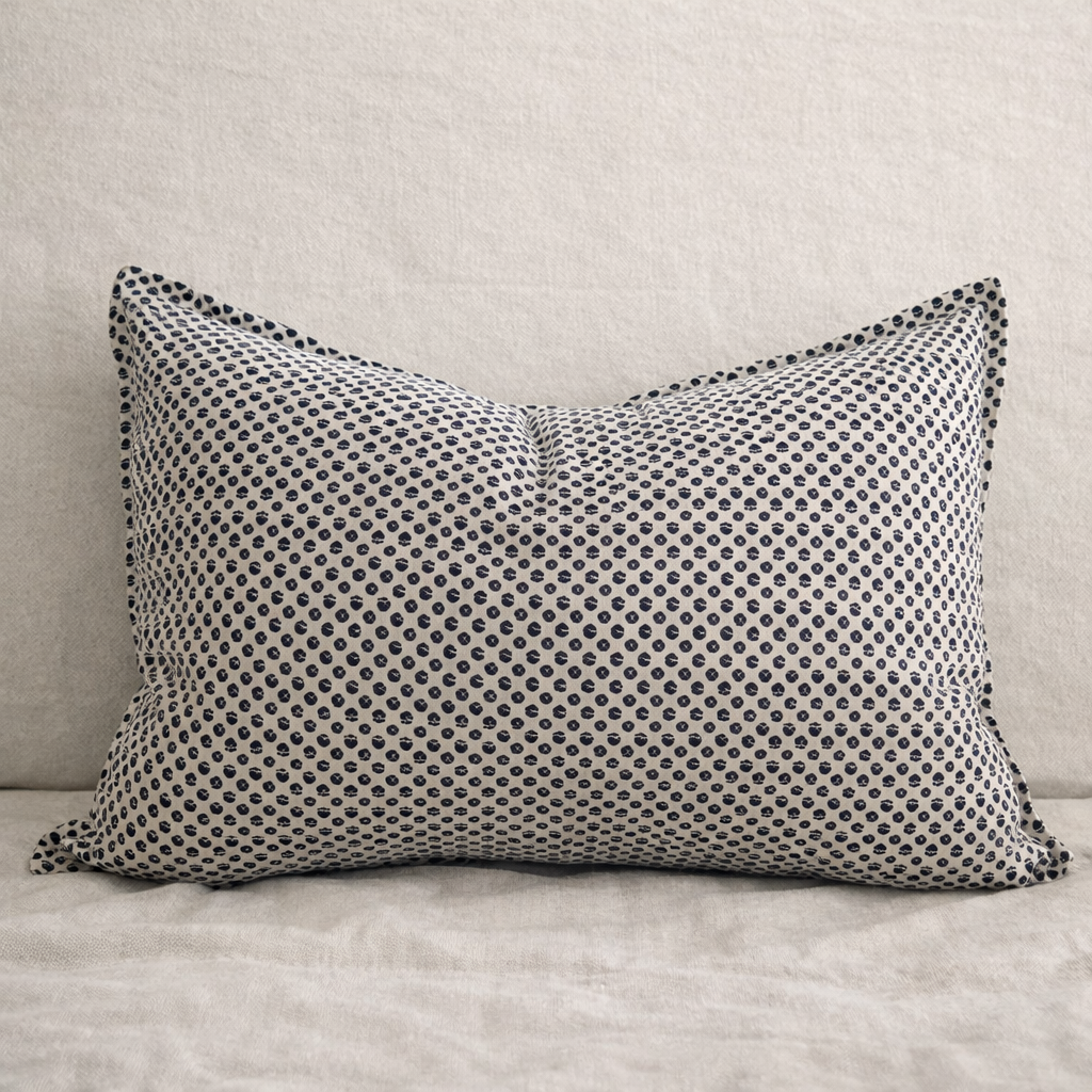 Cojín azul mini print