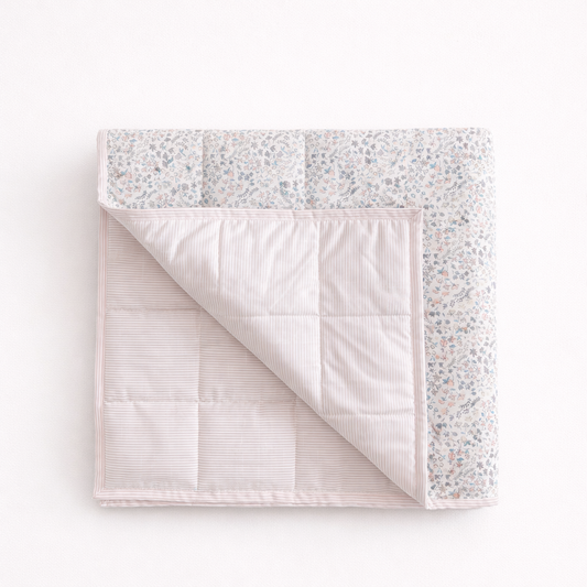 Quilt Floral Tonos Rosa