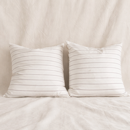 Cojín lino rayas finas