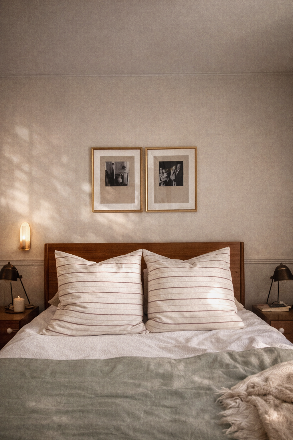 Cojín lino rayas finas