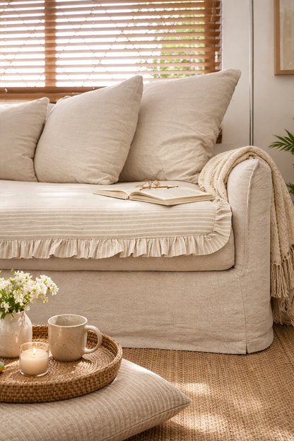 Sofá Cover con Ruffles