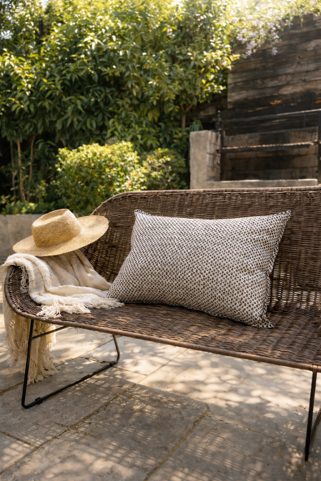 Cojín azul mini print