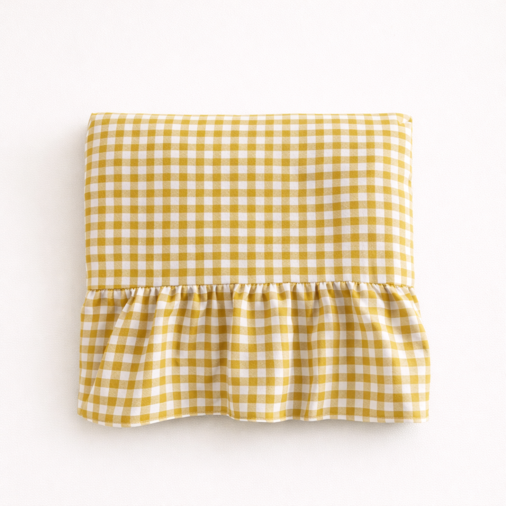 Mantel Vichy Mostaza con Ruffles