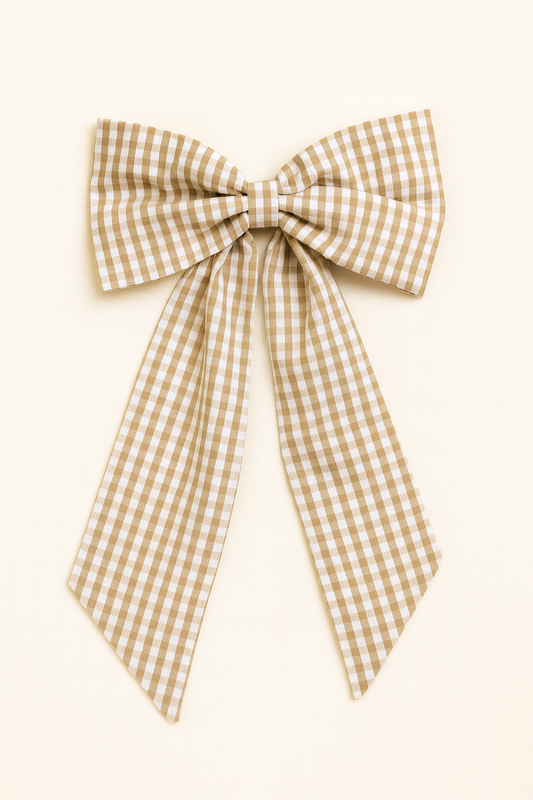 Bow Vichy Beige - Mediano