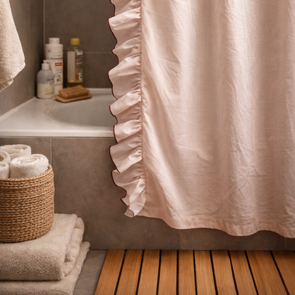Cortina de baño con Ruffles