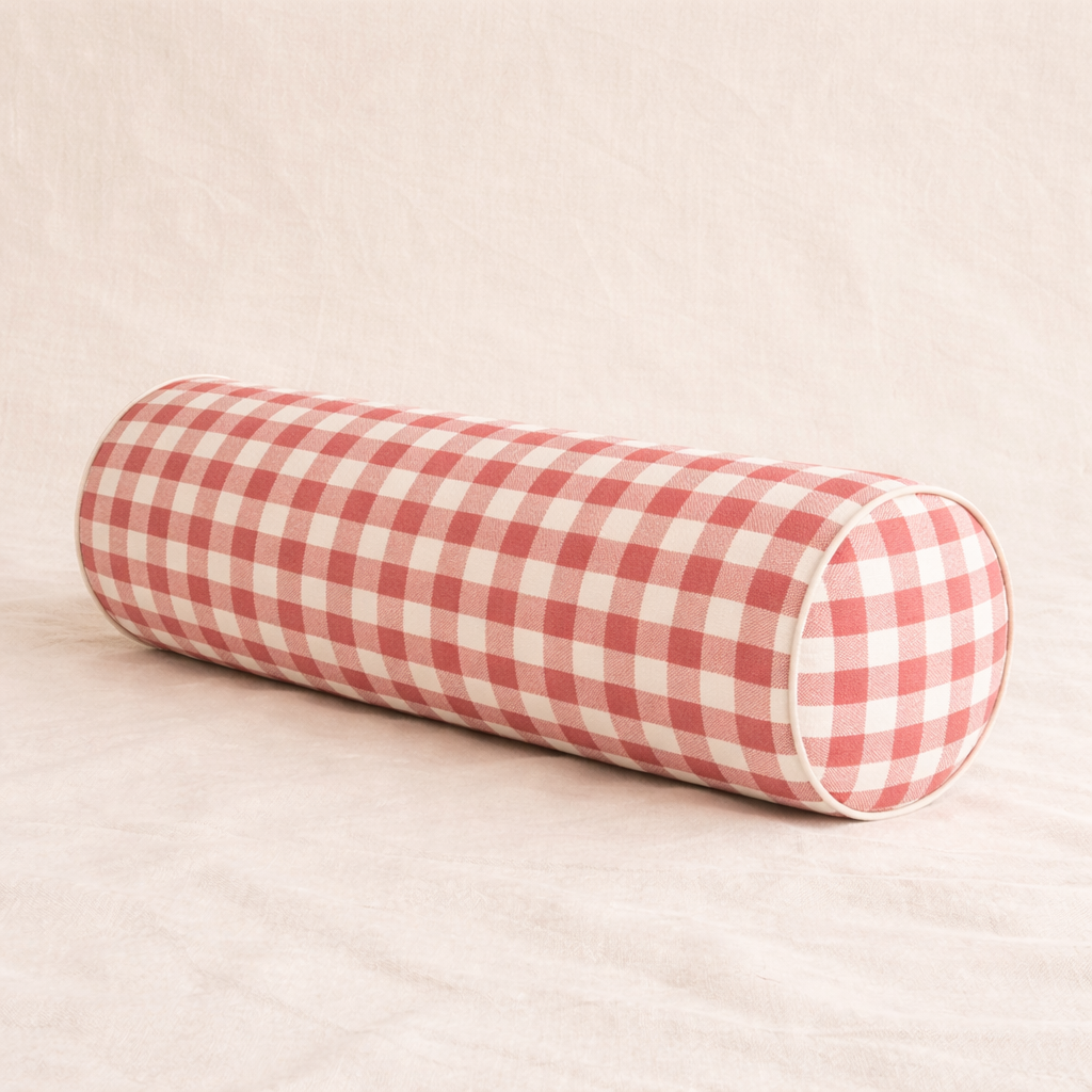 Cojín Bolster Vichy Rosa