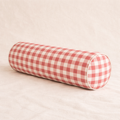 Cojín Bolster Vichy Rosa