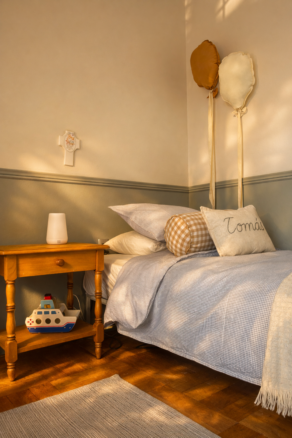 Cubreplumón Reversible Cuadrilles Azul