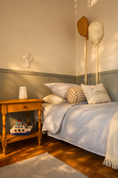 Cubreplumón Reversible Cuadrilles Azul