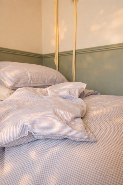 Cubreplumón Reversible Cuadrilles Azul